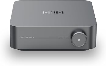 WiiM Amp Pro: Multiroom Streaming Amplifier | Compatible with Google Cast, Alexa | HDMI, Voice Control | Stream from Spotify, Amazon Music, Tidal & More - Dark Gray