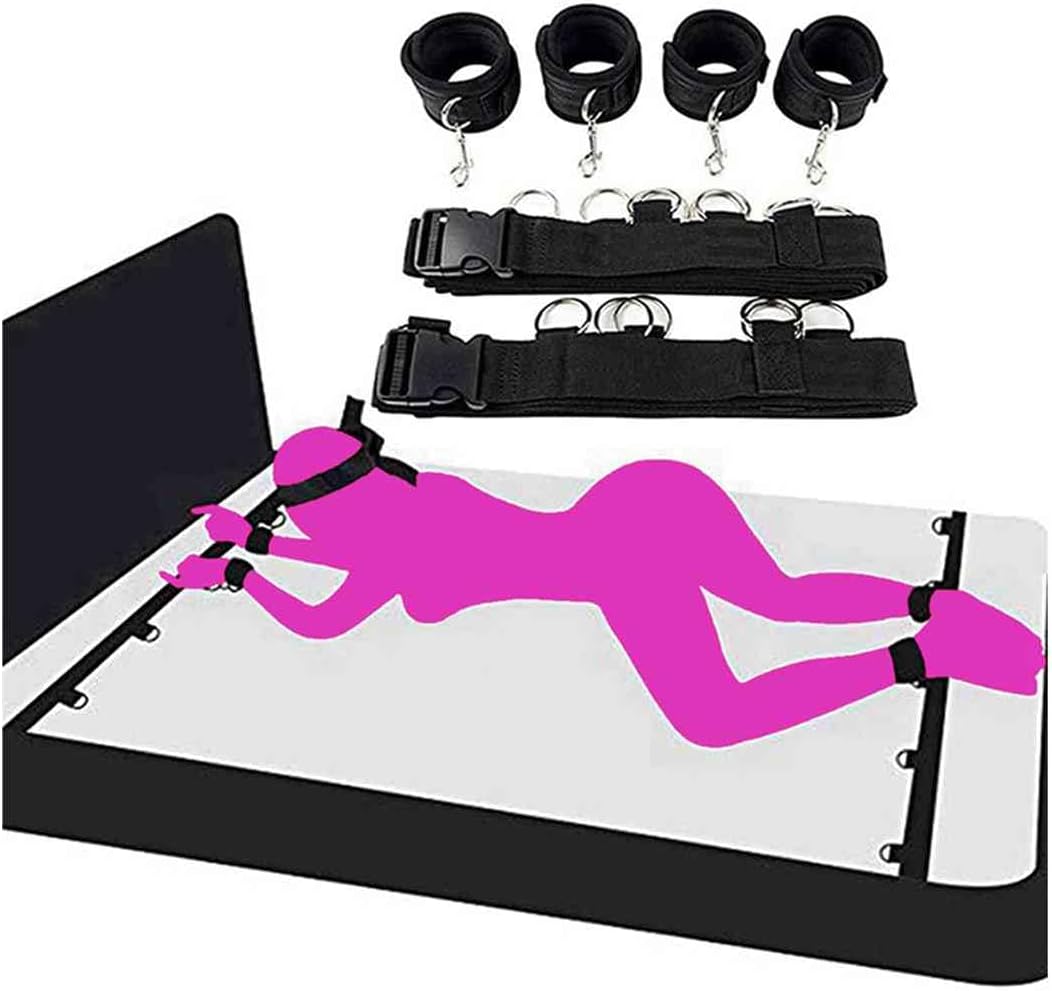 Sex Gaming for Adults Couples Kinky Adjustable Sexy Straps and Restraints Sex Chains Fuzzy Handcuff Set for Bedroom Bed Restraints Sex Adult Bondaged Rope Ties Ankle Wrist Bar for Women Sweater