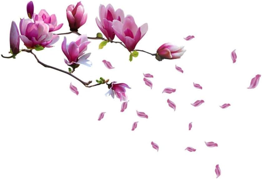 Huge Magnolia Flowers Mural Art Decal Wall Stickers- Removable and Repositionable - Living Room Deluxe Decal