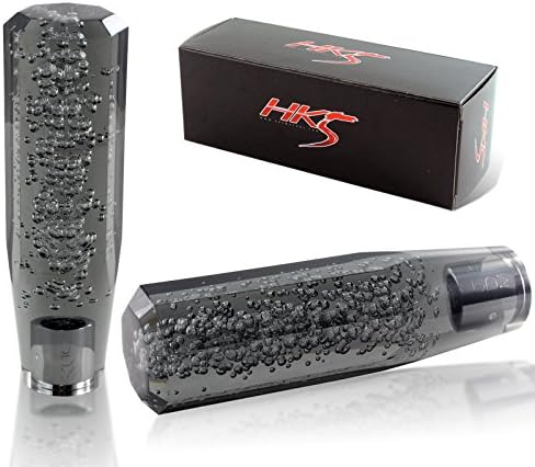 Universal JDM VIP 150mm Manual MT Transparent Octagon Crystal Bubble Shift Knob 1 Pack (Black)