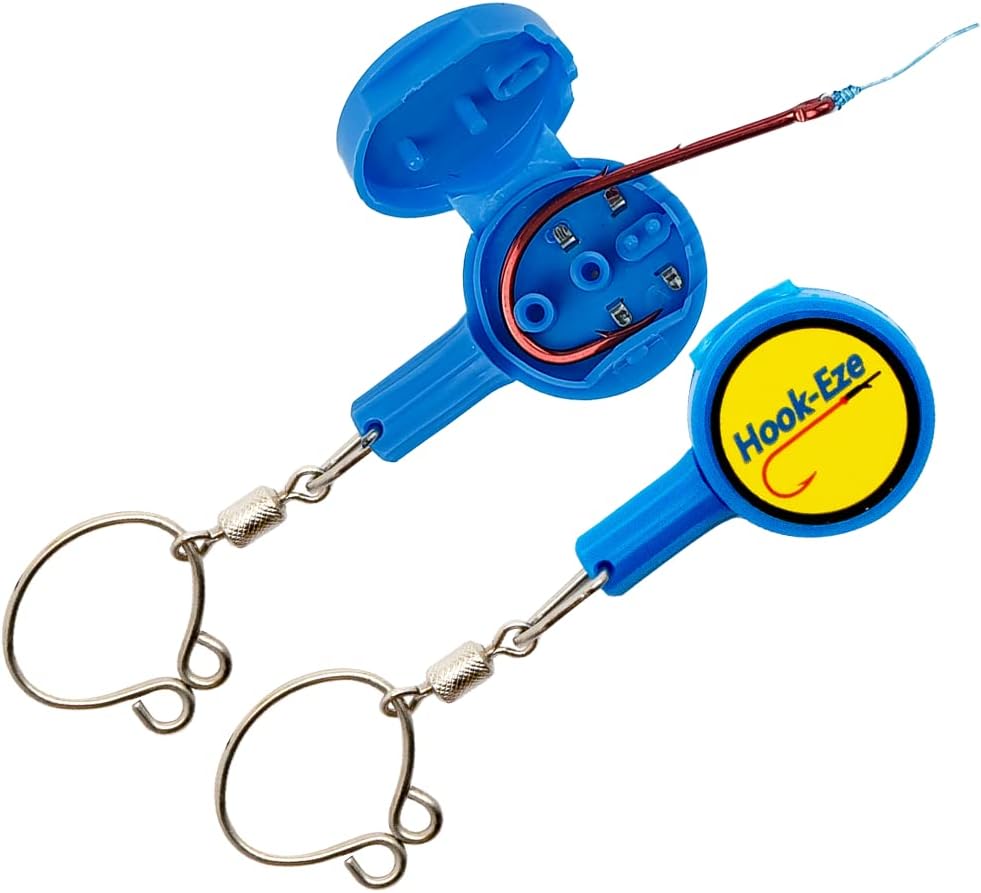 HOOK-EZE Fishing Knot Tying Tool, Fishing Accessories for Tying Line to Hooks, Fishing Tackle for Sea, Carp & Fly Fishing, Cover Hook on Fishing Rod, Fishing Gifts for Men, Christmas Stocking Fillers