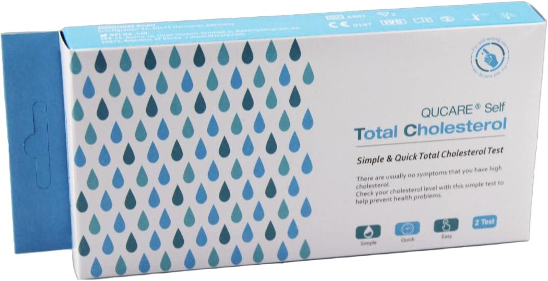 Complete Total Only Cholesterol Test, 2 Tests, Quick, Simple & Easy-to-Use, Clear Easy to Read Results, Detects Cholesterol Levels in Your Blood