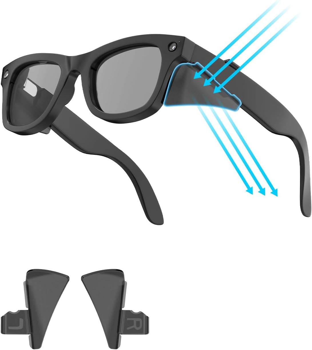 RCstyle HiBloks Glasses Side Shields Compatible with Ray-Ban Meta/Oakley Meta HSTN Smart Glasses Accessories, Safety Slip-on Eye Glasses, Durable, Lightweight and Comfort