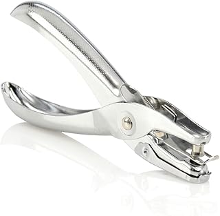 Swingline 1 Hole Punch, 5 Sheet Capacity Hole Puncher, Single Hole Paper Punch, Chrome (74005)