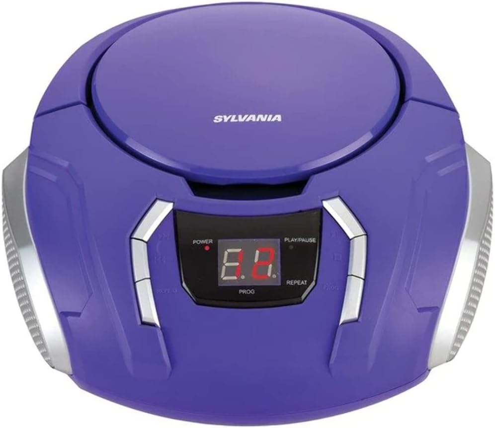 Proscan Elite Portable CD Boombox with AM/FM Radio, Auxiliary - Purple