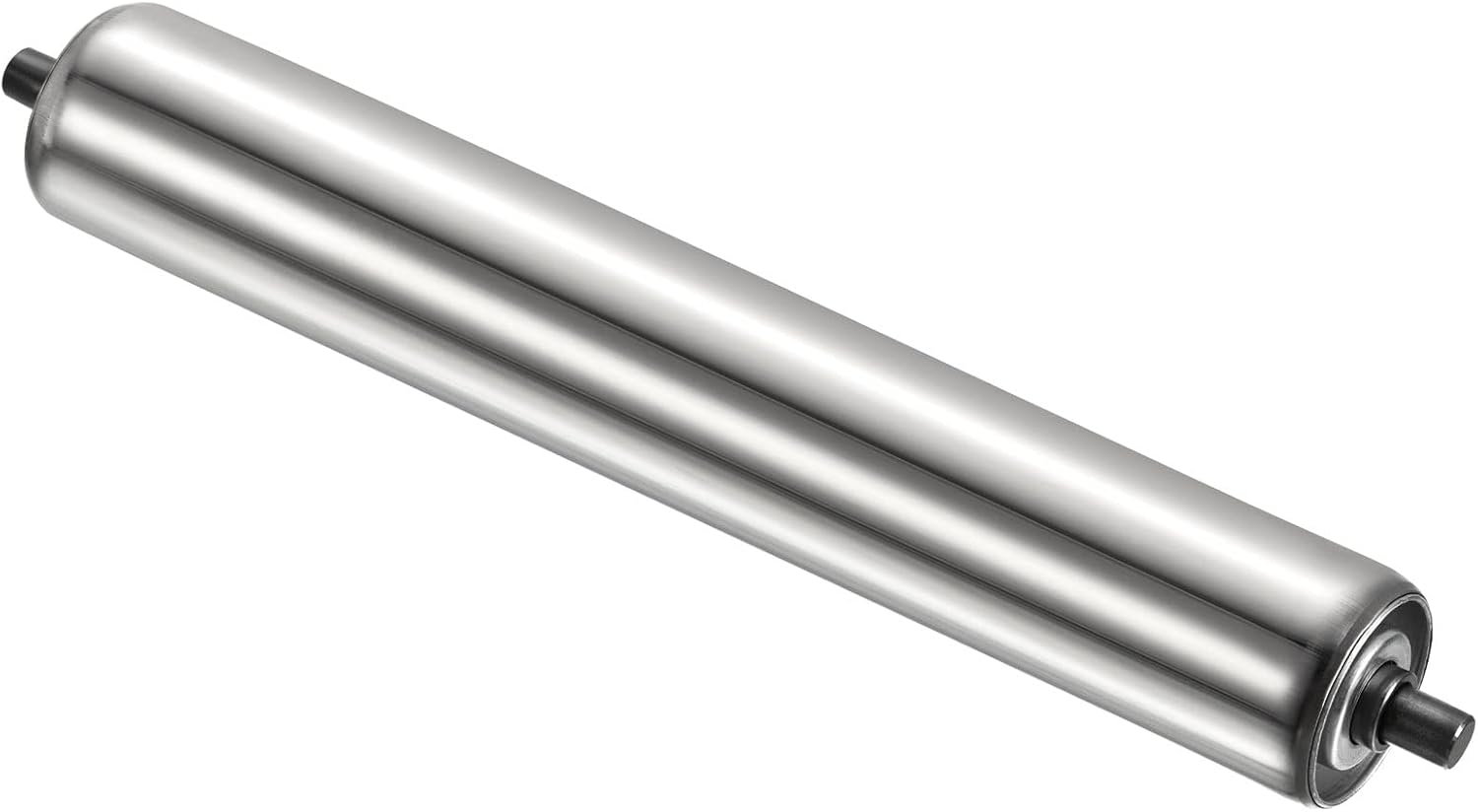 PATIKIL Conveyor Roller 2" Diameter 16" Length, Stainless Steel Gravity Transmission Replacement Part Galvanized End, Silver