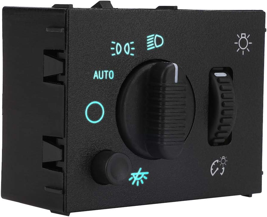 Headlight Switch Headlamp Dimmer Switch - Compatible with 2003-2006 Chevy Silverado, Suburban, Tahoe, GMC Sierra, Yukon, Cadillac Escalade - Replace D1595G, 19381535, 15194803, 1S8489
