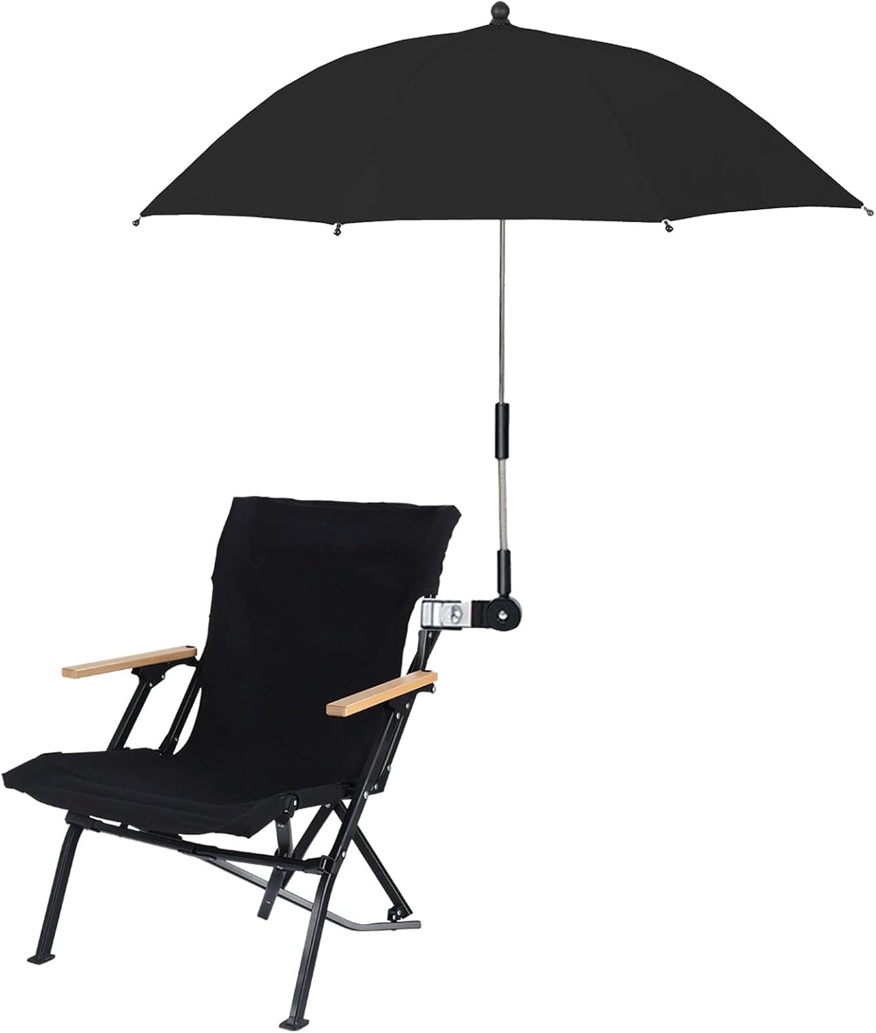 KEEMEN Chair Umbrella with Clamp Portable Clip on Umbrella for Beach Chairs Outdoor Patio Stroller Wheelchairs Golf Carts