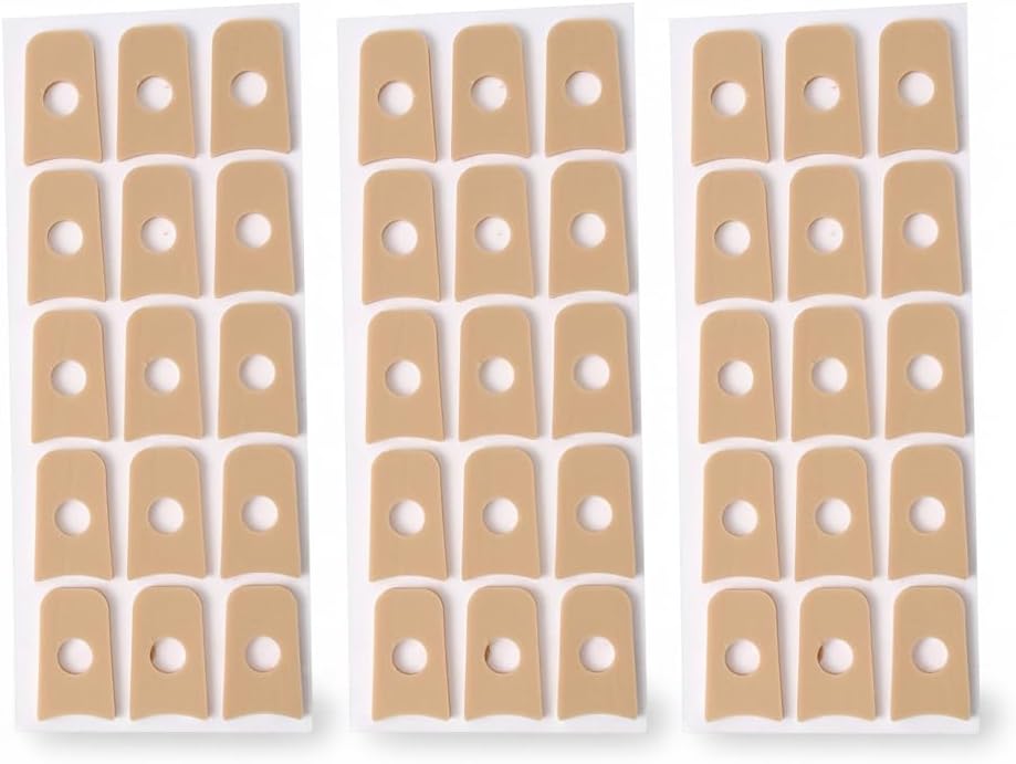 Healifty 45Pcs Self Adhesive Callus Cushions U Shaped Cushion Soft Foam Corn Pads Waterproof Toe and Foot Protectors