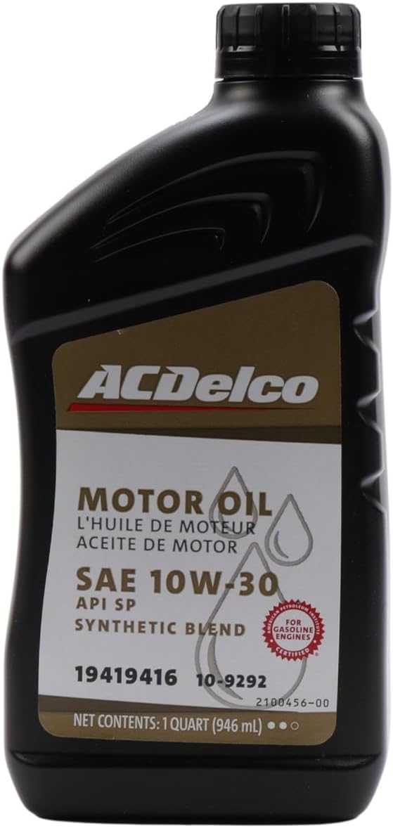 ACDelco Gold 10-9292 (19419416) Synthetic Blend 10W-30 Motor Oil - 1 qt