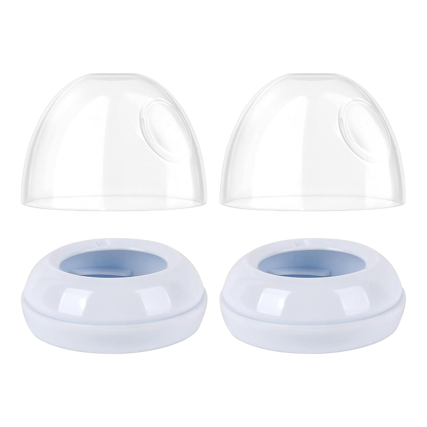 2-Pack Philips Avent Baby Bottle Lids and Rings - Replacement Screw Rings for Avent Natural Plastic and Glass Bottles