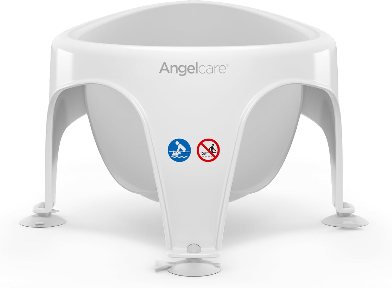 Angelcare - Baby Bath Seat - Soft Touch Support - Water Level Indicator - Fixation by Suction Cups - Grey