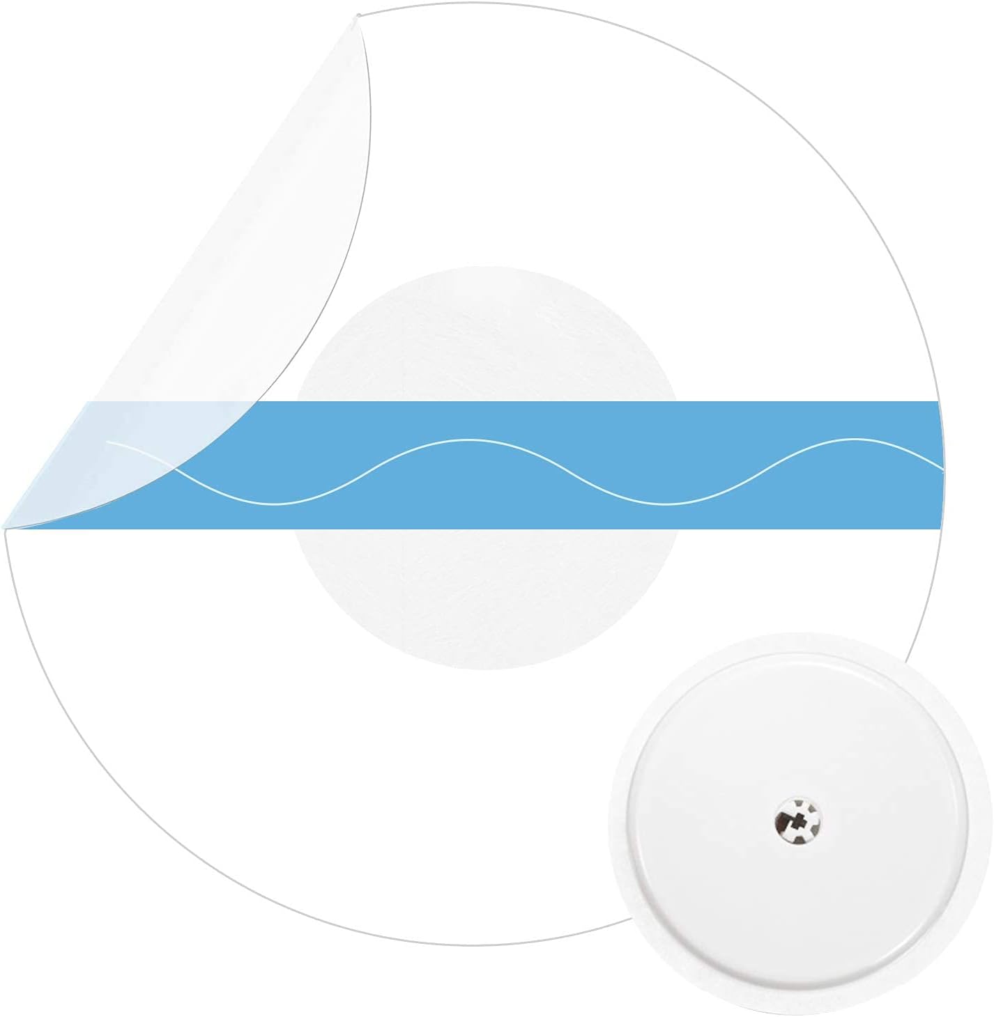 Freestyle Libre 2 Plus Sensor Covers 25Pack Waterproof & Breathable Patches for Freestyle Libre 2 & 3-Transparent CGM Tapes Without Glue in The Center-Enlite-Guardian-14 Day Overpatch