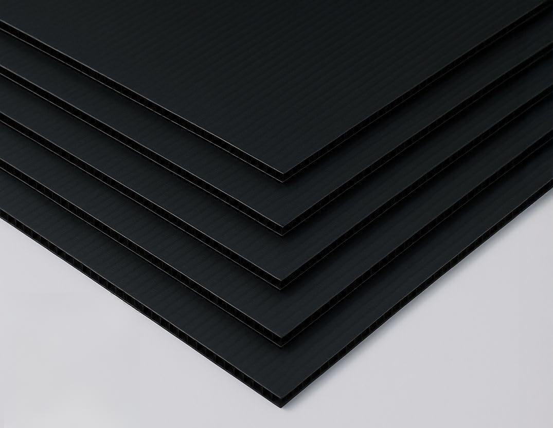 FO Ltd Building Supplies Black Correx Sheet 2mm, Pack of 5 Floor Protection Sheets 1.2m x 2.4m
