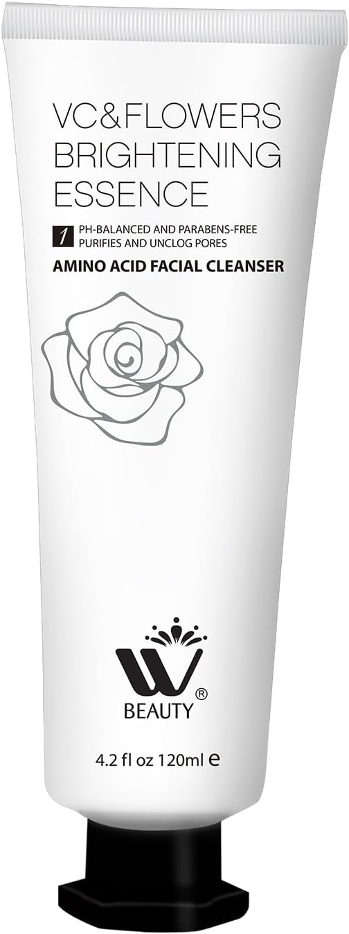 WBM Facial Cleanser with Amino Acid, Perfect Anti-Aging, Skin Brightening and Wrinkle Reducing Acne Daily Face Wash for All Skin Types With Organic & Natural Ingredients - 4.2 fl oz/120 ml