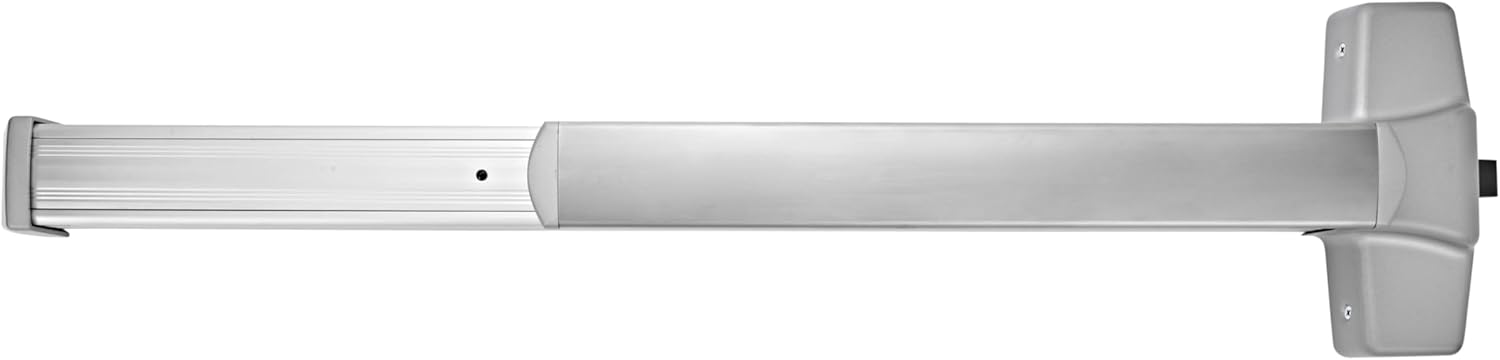 Brinks Commercial Push Bar Door Exit Device and Night Latch, Panic Device, Rim exit bar, UL305 Compliant, Satin Stainless Steel