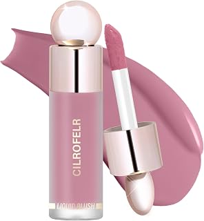 Cilrofelr Dewy Liquid Blush, Soft Cream Liquid Blush for Cheek, Buildable & Blendable Pigment, Lightweight & Smooth Texture, Longwear Formula for a Soft, Natural Flush (04 Rosy Mauve)