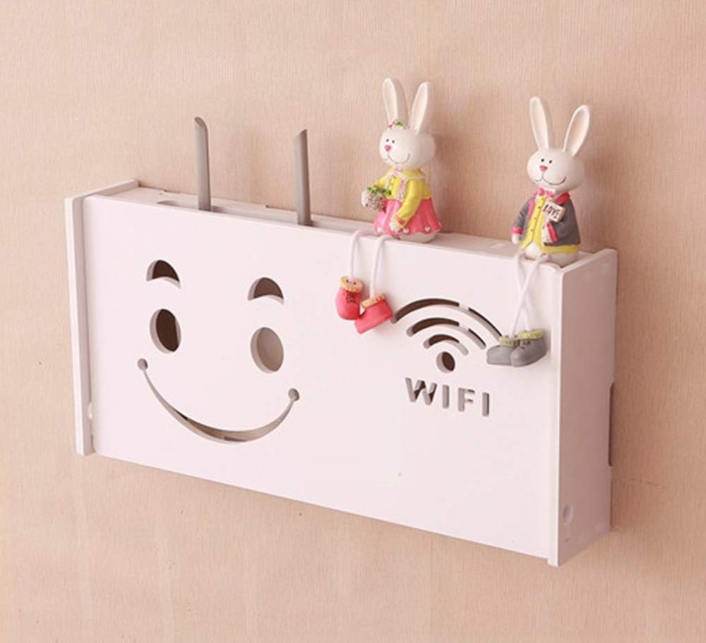 Wall Mount WiFi Router Stand, WiFi Holder Rack, Cabinet for Home Office, 30 cm x 18 cm x 10 cm, MDF