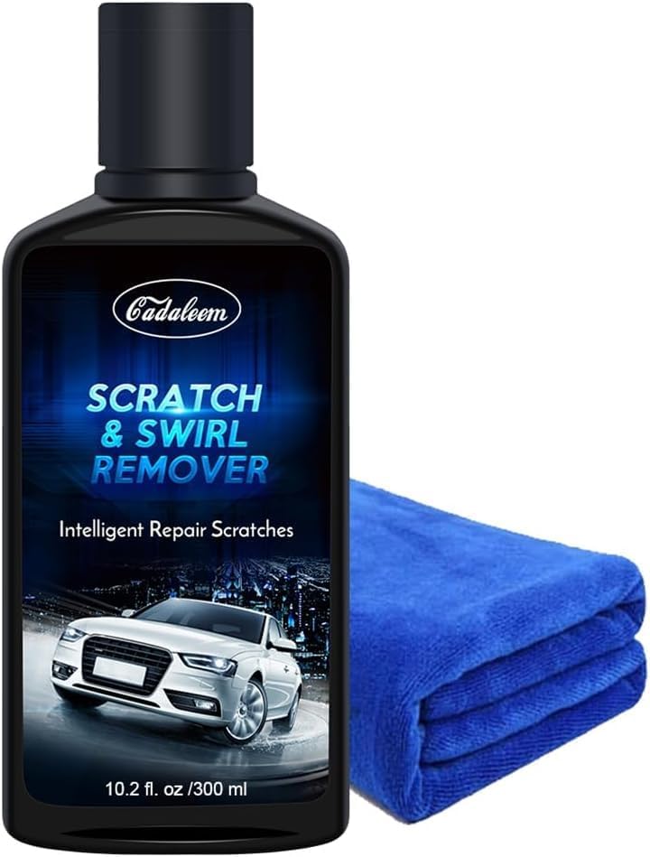 Car Scratch Remover, 300ml Scratch Swirl Removal Kit, Auto Polish Pre-Waxing, Paintwork Restorer for Cars, Easy to Repair Paint Scratches, Swirls, Marks, Abrasion, Stains, Water Stains, Hairline