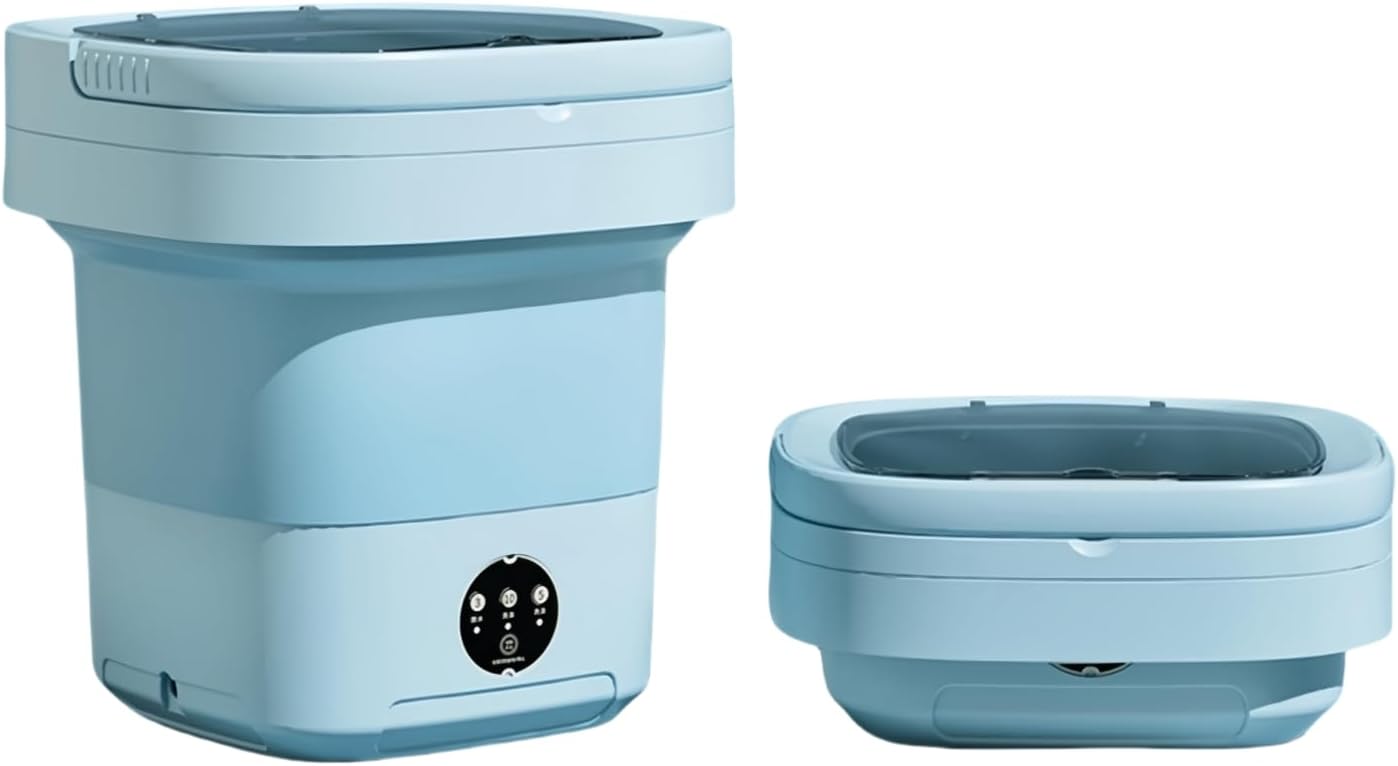 Portable Washing Machine, Mini Washer,16L Upgraded Large Capacity Foldable Washer.Deep Cleaning of Underwear, Baby Clothes and Other Small Clothes.Suitable for Apartments, Dormitories, Hotels.(Blue)
