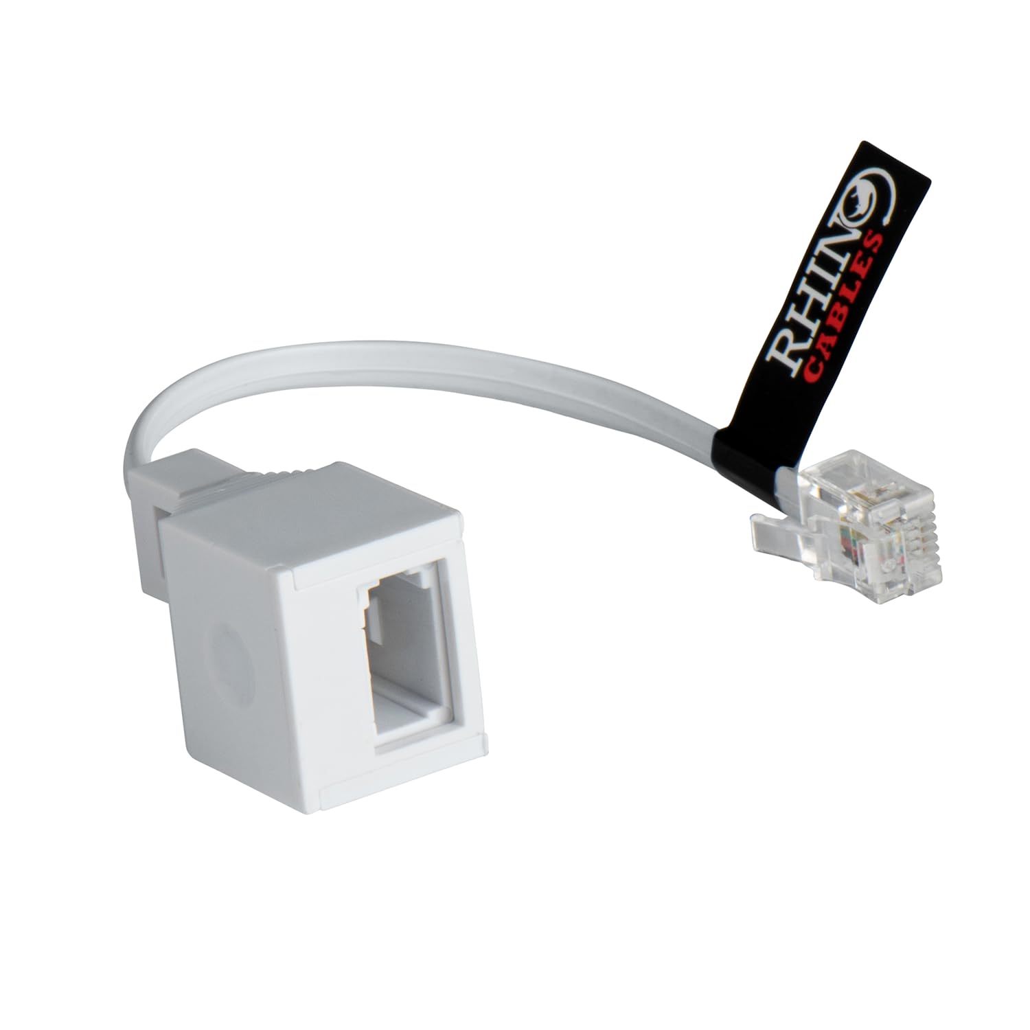 rhinocables RJ11 to BT Socket Adapter - Phone to Ethernet - Universal Compatibility for Phones, Modems, Routers & Printers. Durable Connector for Seamless Calls & Fast Internet (Pack of 1)