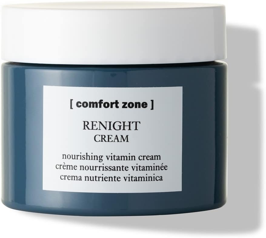 Comfort Zone Renight Cream - 60ml Box - Nourishing - Rich Texture - Organic Goji Berry - Tomato Extract - For Dehydrated and Stressed Skin - Suitable for Vegans - Natural Ingredients