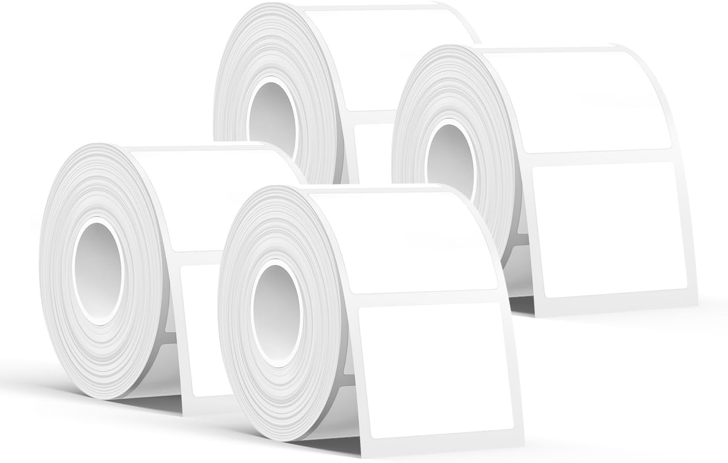 SUPVAN T50M Series Genuine Label Tape, 1-1/2" x 1-1/8", 4 Rolls, White