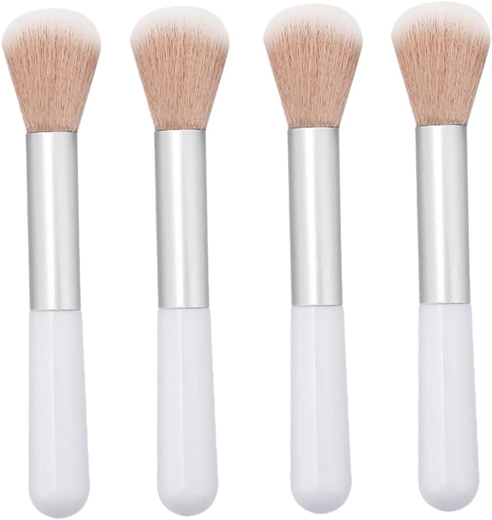 Ipetboom 4pcs Fluffy Makeup Brush for Women Blending Buffing Blush Brush Premium Synthetic Bristles Soft Dense No Shedding for Foundation Cheek Makeup