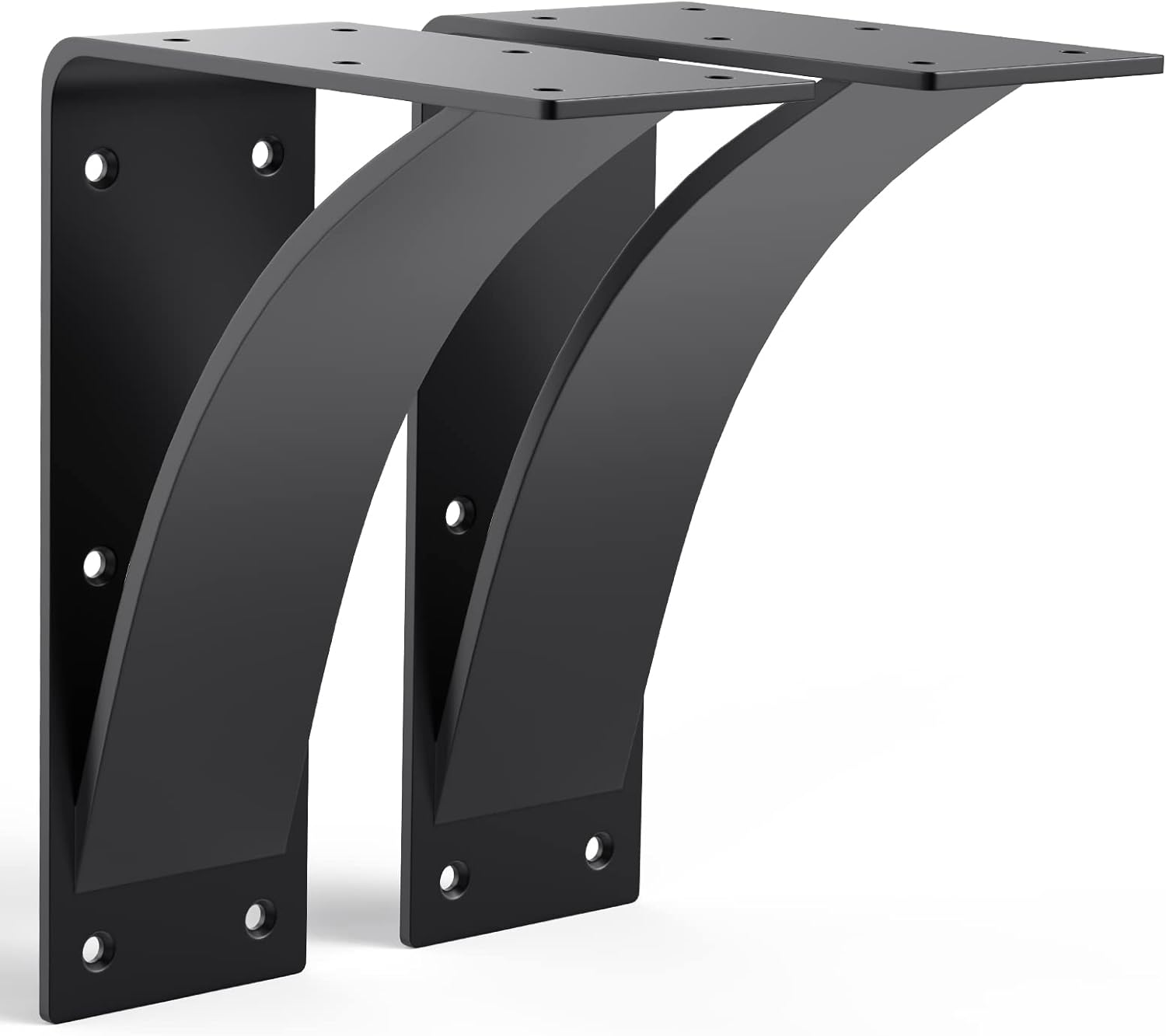 Heavy Duty Shelf Brackets, 2 Pack Fireplace Mantel Brackets, Hand Welded Steel Bracket, Countertop Support Bracket, DIY Shelving Brackets for Rustic Farmhouse Decor (Super Large 9X12)