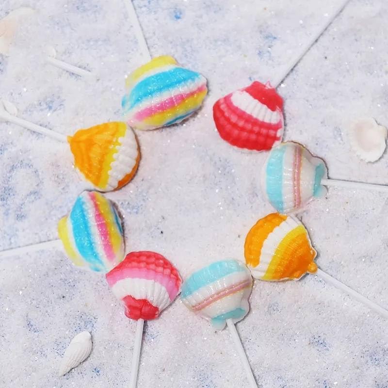 Grehge Lollipops - 24 Suckers Individually Wrapped Bulk - Great for Mermaid Party Favors - Beach - Ocean Themed- Candy Buffet - Cake Toppers - Birthday Candy for Kids