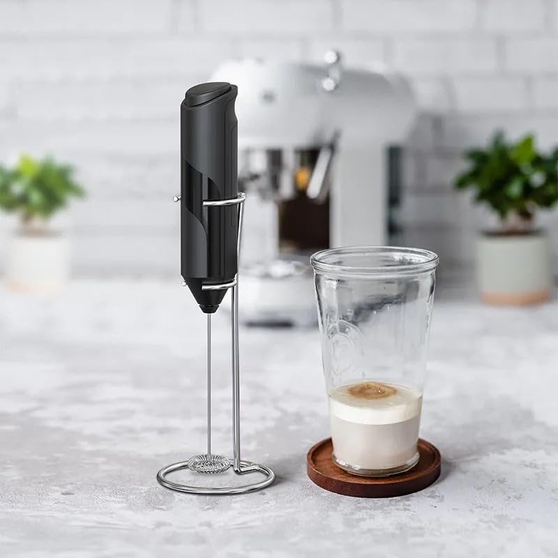 Milk Electric Handheld Espresso Coffee Mixer Home Kitchen Automatic Milk Foam Instant Milk Frother With Stand