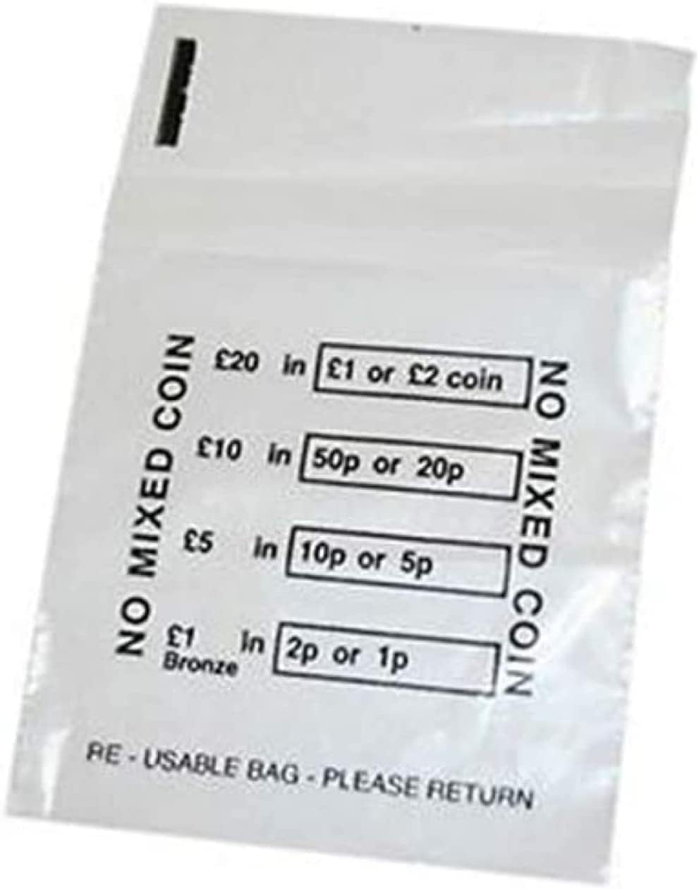 Angel Malone A Pack of Eco Friendly Coin Money Bank Bags Cash Handling Banking - UK Seller (1000)