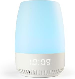 Portable Baby Sound Machine for Sleeping, Touch White Noise Sound Machine with Night Light, 19 Soothing Sleep Sounds, 12 Light Colors & 3 Color Temperatures, Sleep Timer, Travel Companion