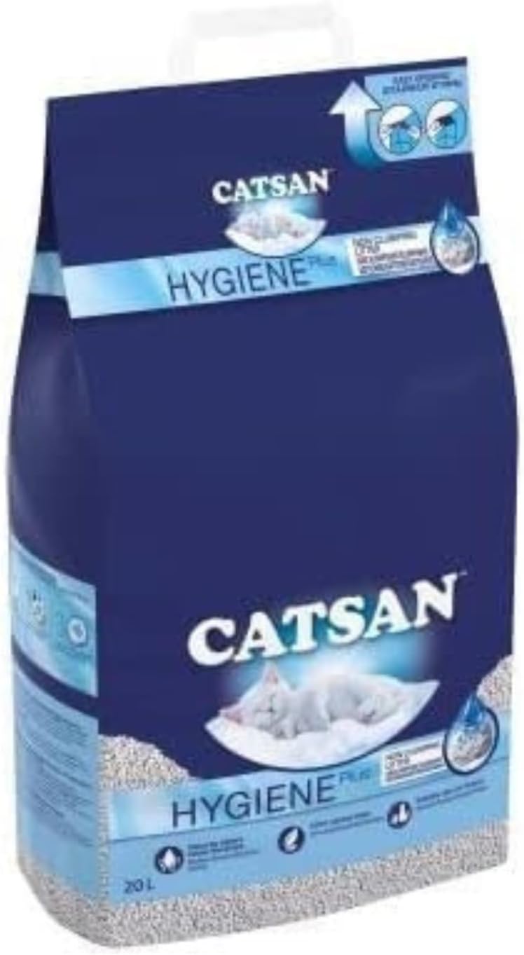Catsan Hygiene Non-Clumping Cat Litter, 3 Packs (3 x 20L)