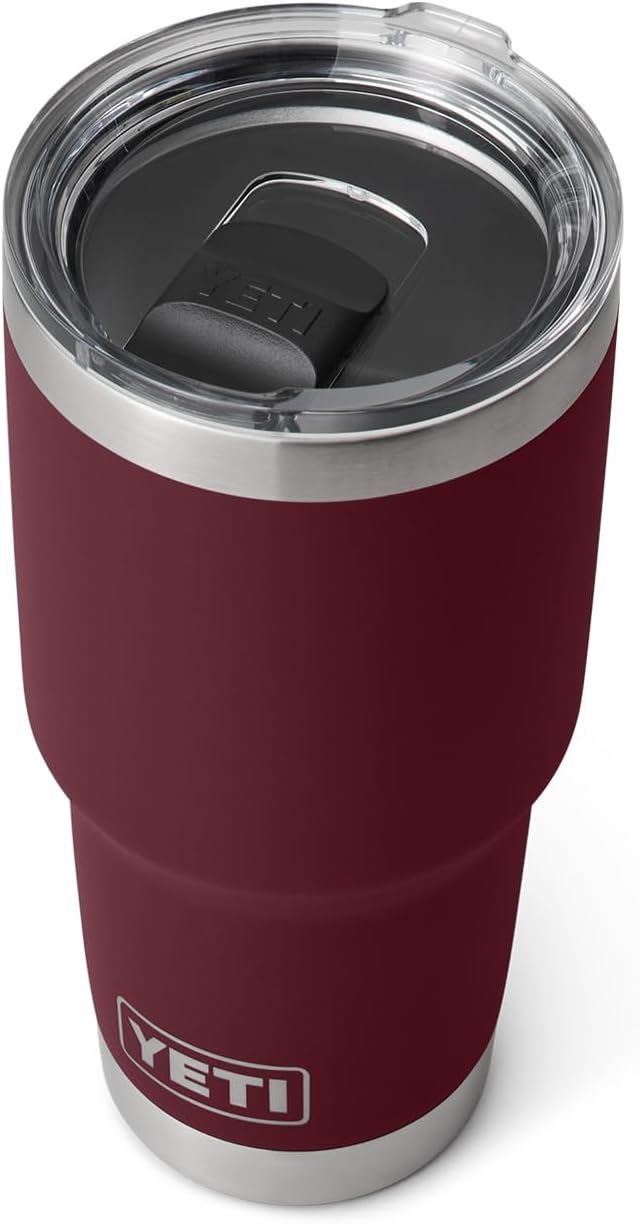 YETI Rambler 30 oz Tumbler, Stainless Steel, Vacuum Insulated with MagSlider Lid, Wild Vine Red
