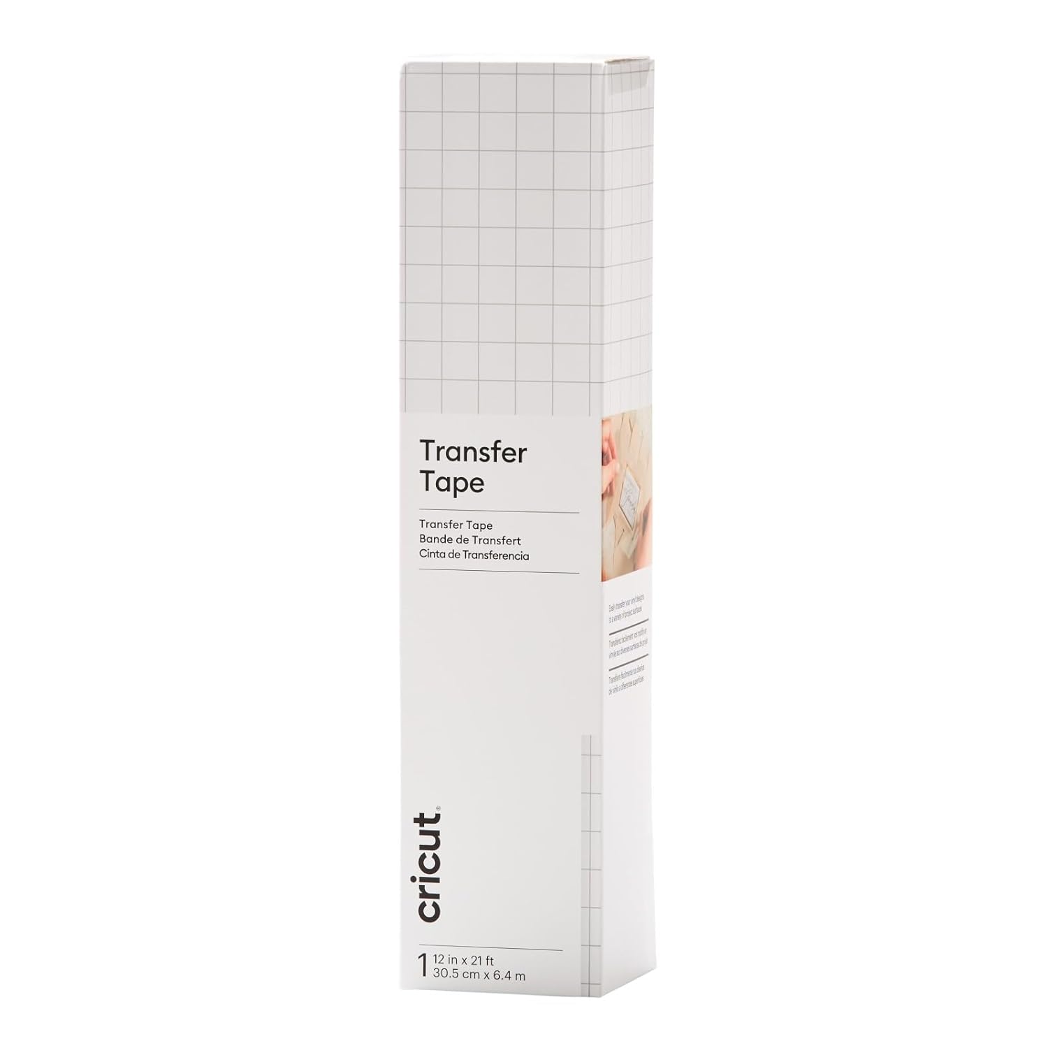 Cricut Transfer Tape - 1ft x 21ft - Easy Transfer Adhesive Sheet for Vinyl Projects - Compatible with Most Vinyl Types - Clear