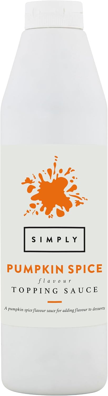 Simply Pumpkin Spice Topping Sauce, Ready to Use Dessert Sauce for Ice Cream, Waffles, Pancakes, Coffee & Milkshakes (1kg)