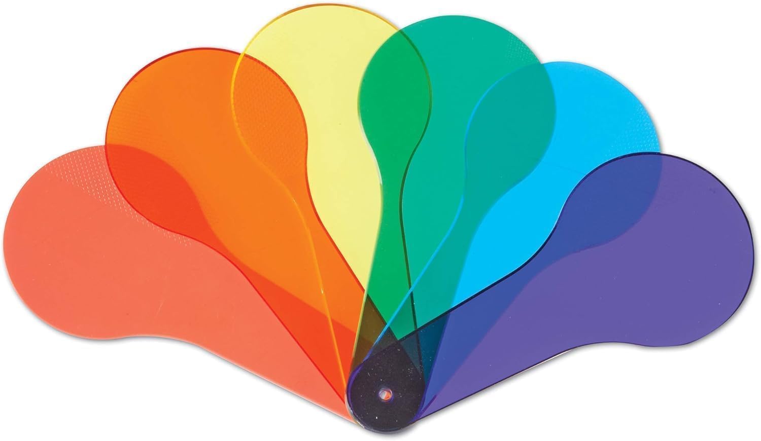 6Pcs Colorful Paddles, Transparent Color Paddles, Color Learning, Optics Color Filter Plate Montessori Educational Science Educational Painting Color Drawing Cognition Science Education