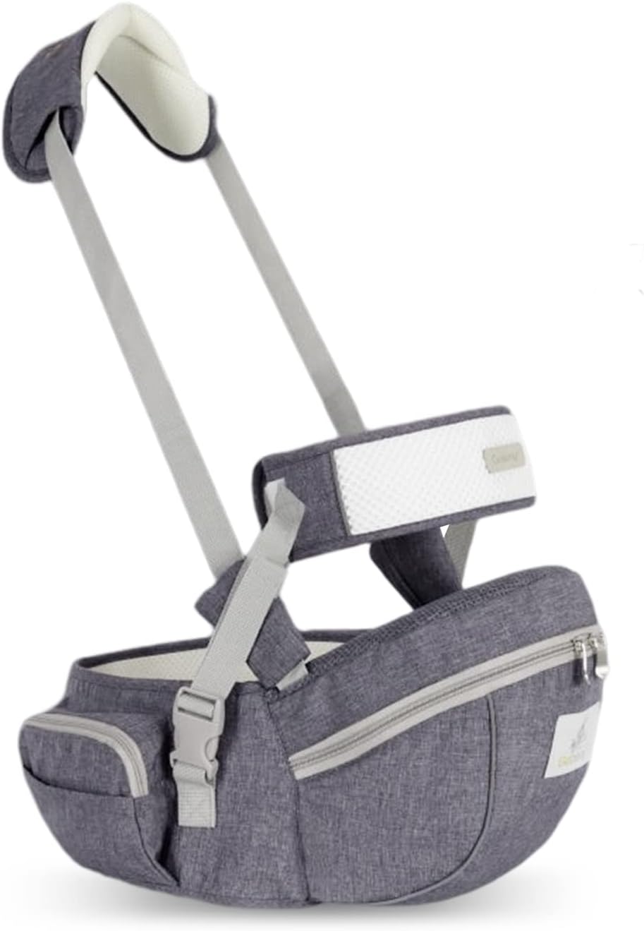 SONARIN Multifunctional Hipseat Baby Carrier,Ergonomic Waist Stool Seat Safe Hip Seat Carrier with Safety Belt Protection & Single Shoulder Strap for Infant Toddler 0-24 Months(Grey)