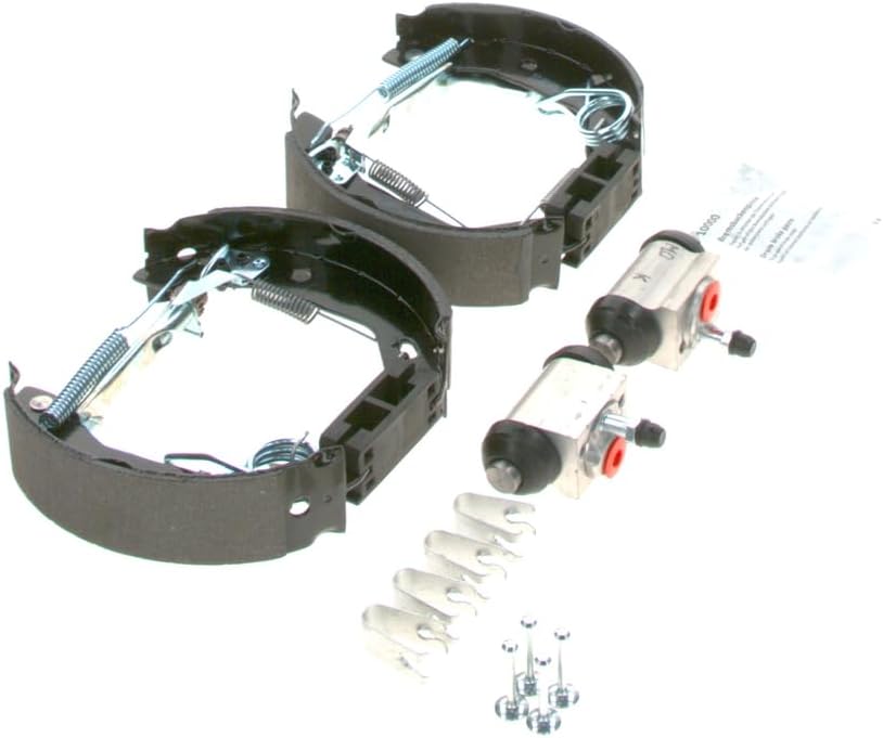 Bosch KS591 Kit Super Pro - Rear drum brake kit - 1 pre-assembled set, 2 wheel brake cylinders, 4 brake shoes