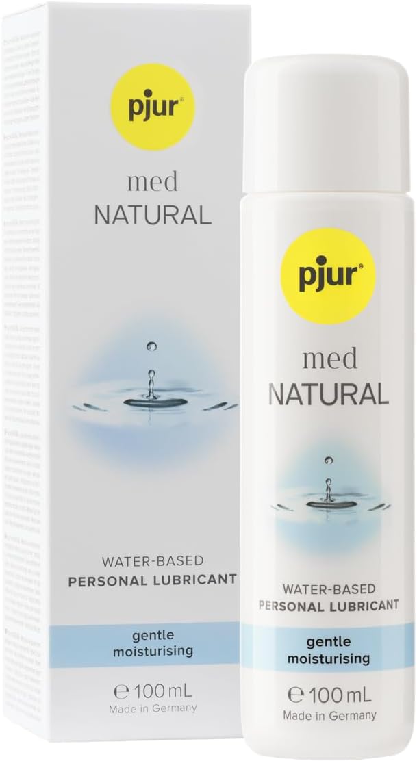 pjur med Natural Glide - Water-Based Medical Personal Lubricant - with Vegetable Glycerin - Protects Sensitive Skin (100ml)
