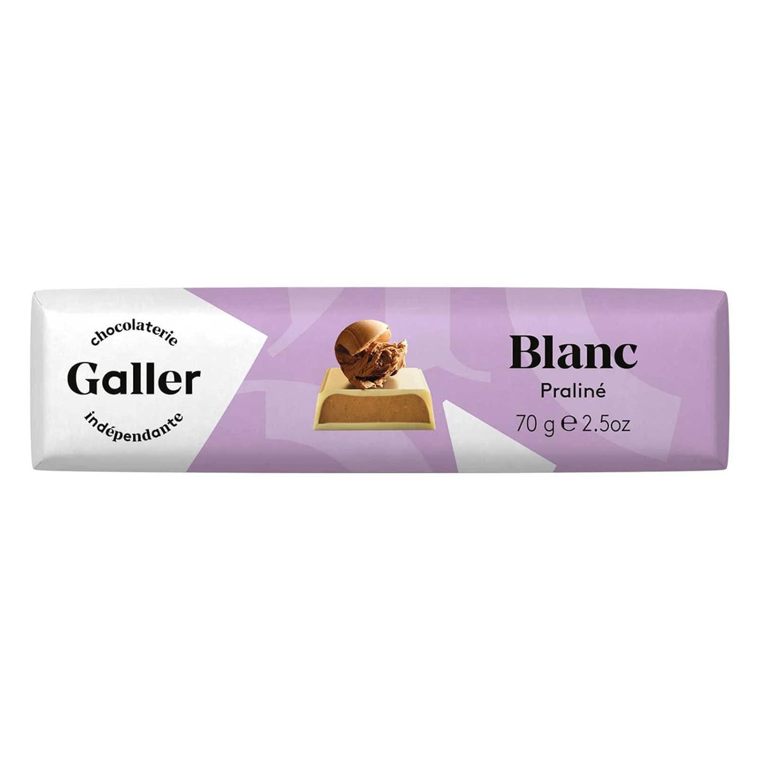 Galler Chocolate Belgium | Blanc Praliné | Galler Chocolatier | Belgium Chocolate | 2,4 Ounce Total