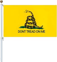 Dont Tread On Me Flag 3x5 Gadsden Flag Vivid Color Fade Resistant Double Stitched Flag with Brass Grommets