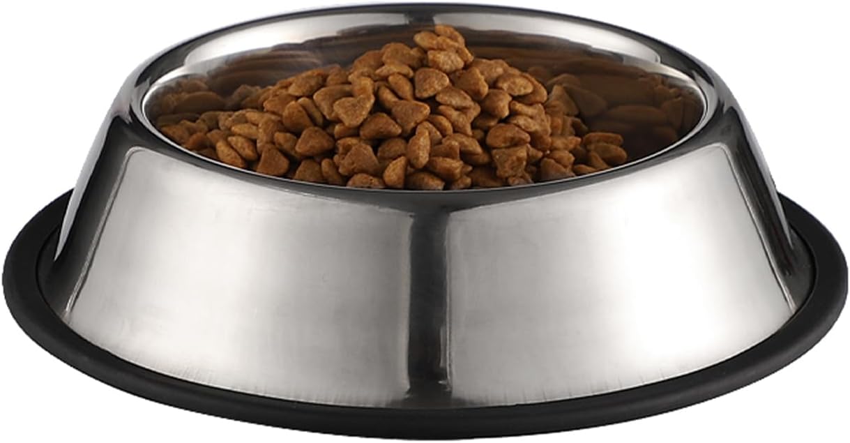 Cat Feeder for Wet Food Dry Food Water Dog Cat Stainless Steel Cat Bowl, Cat Food Bowl With Non Slip Rubber Base, Water Bowl, Cat Feeding Bowl, Pet Bowl,Pet Bowls for Cats, Dog Bowl