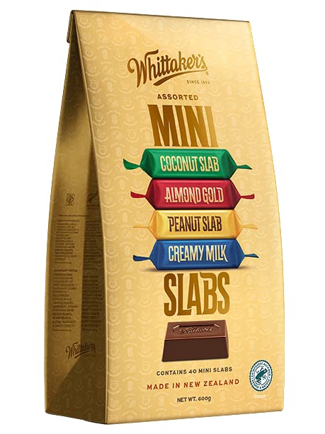 Whittaker's |Assorted Mini Slabs 600g (Made in New Zealand) | 40 Mini Slabs