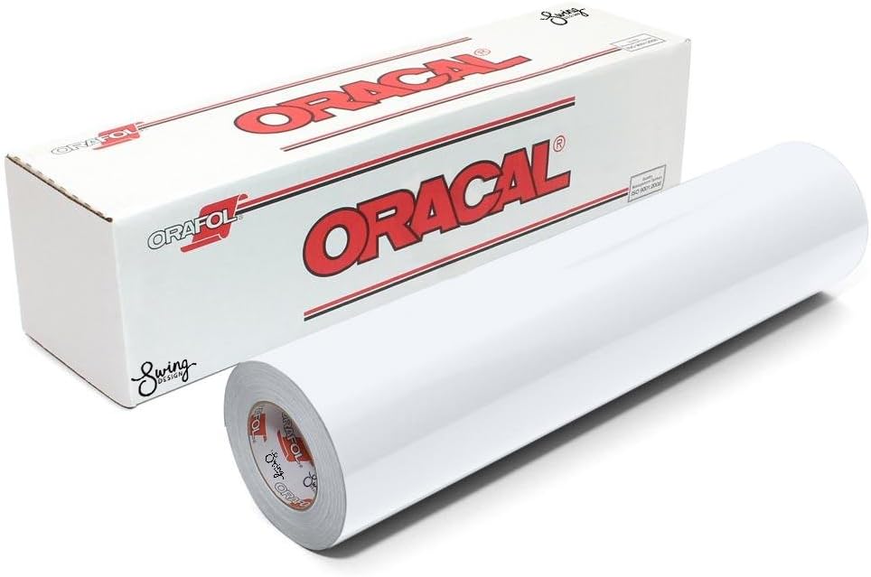 ORACAL 651 White Glossy Permanent Vinyl for Indoor & Outdoor Use - (12" x 50ft)