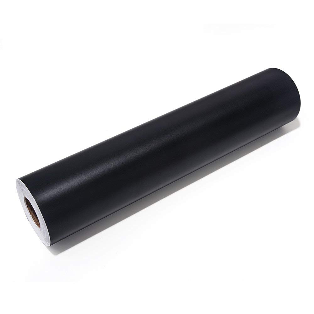 VINYL FROG Matte Craft Vinyl Black Permanent Adhesive Backed Vinyl for Craft Projects and Decoration 12" x12ft