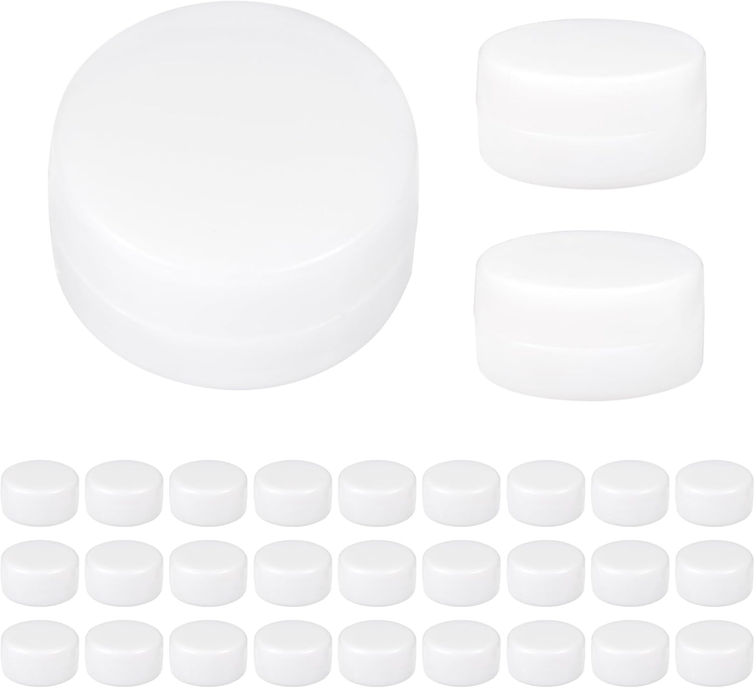 30 Pcs Squeakers for Inside Toys, Round Flat Rattles, Squeak Rattle Balls, Rattle Box, Plush Toy Repair Reed Insert Replacement, Noise Maker Inserts Squeakers for Dog Cat Pet Toy Repair (18mm)