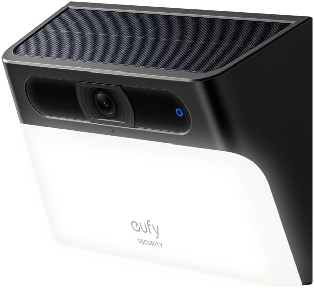 eufy Security Solar Wall Light Cam S120 Solar Security Camera Outdoor Wireless, 2K Camera, Forever Power, Motion Activated Light, AI Detection, IP65 Waterproof, Spotlight, No Monthly Fee