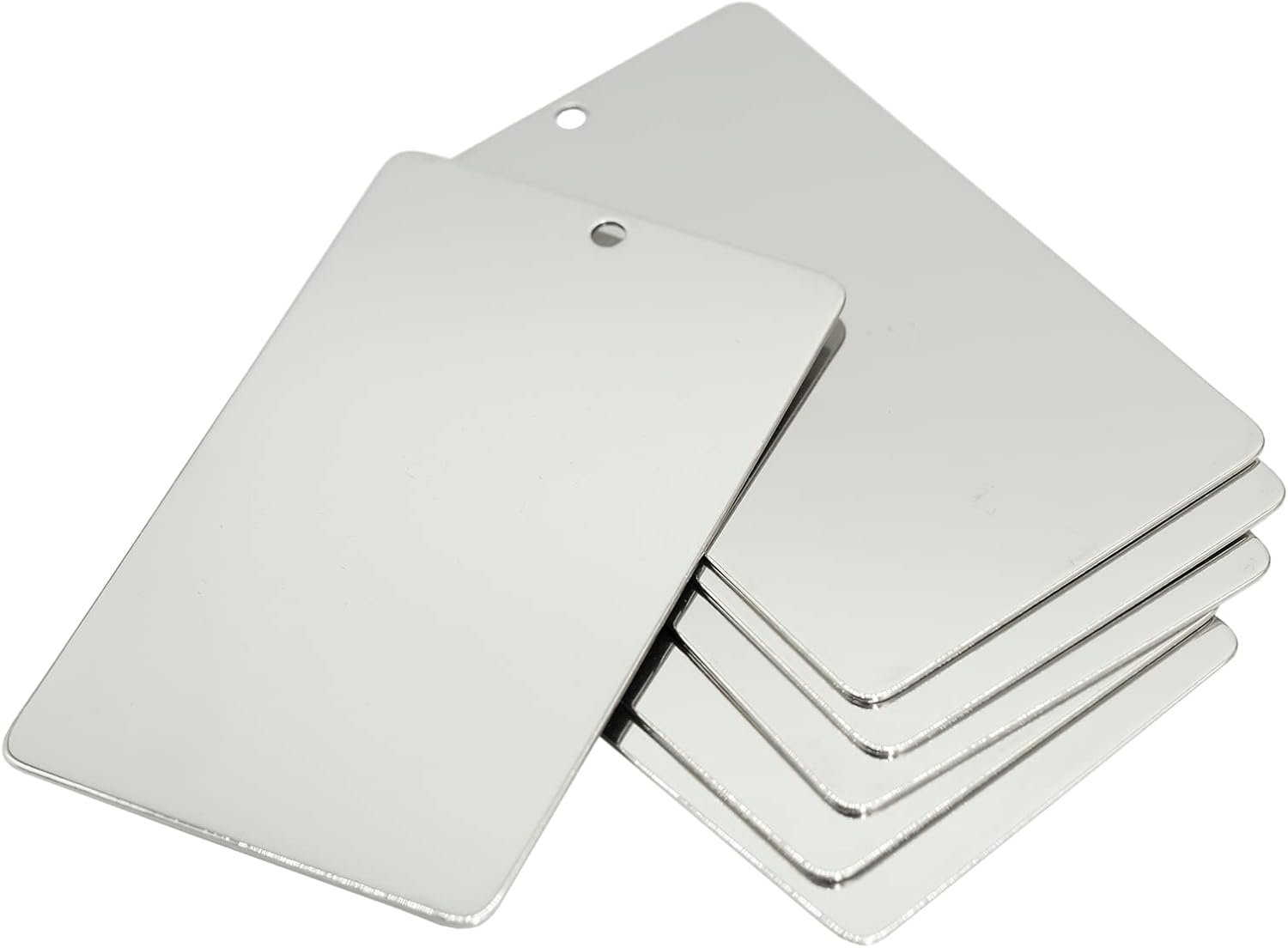 StayMax Metal Engraving Blank Stamping Blanks Stainless Steel Blank 10 Pack 3.3 * 2.1 Inch